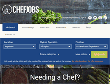 Tablet Screenshot of chefjobs.com.au